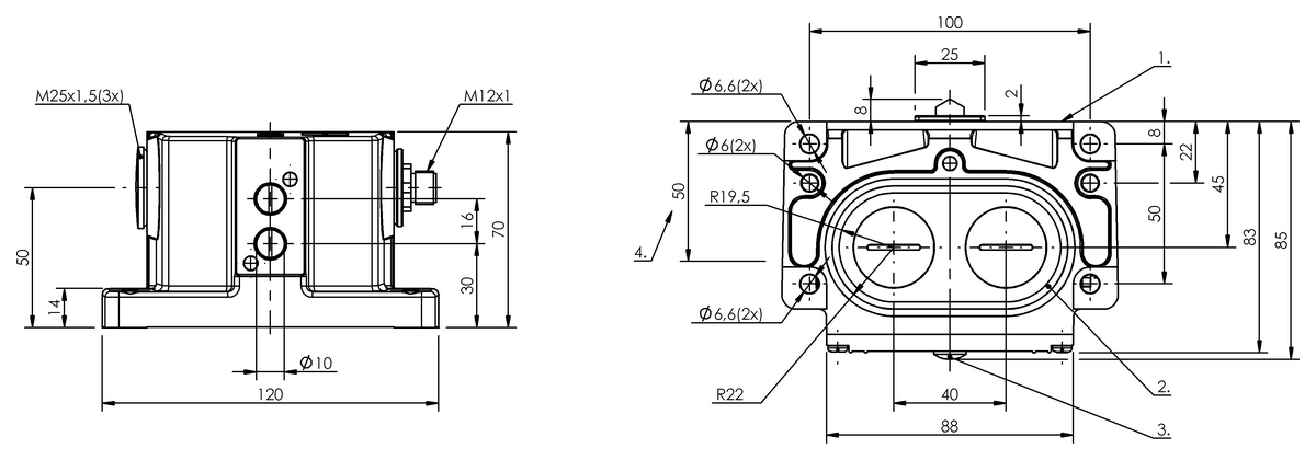 기계식 다중 포지션 리미트 스위치