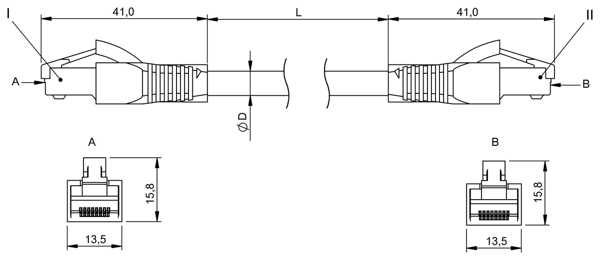 Double-ended cordsets