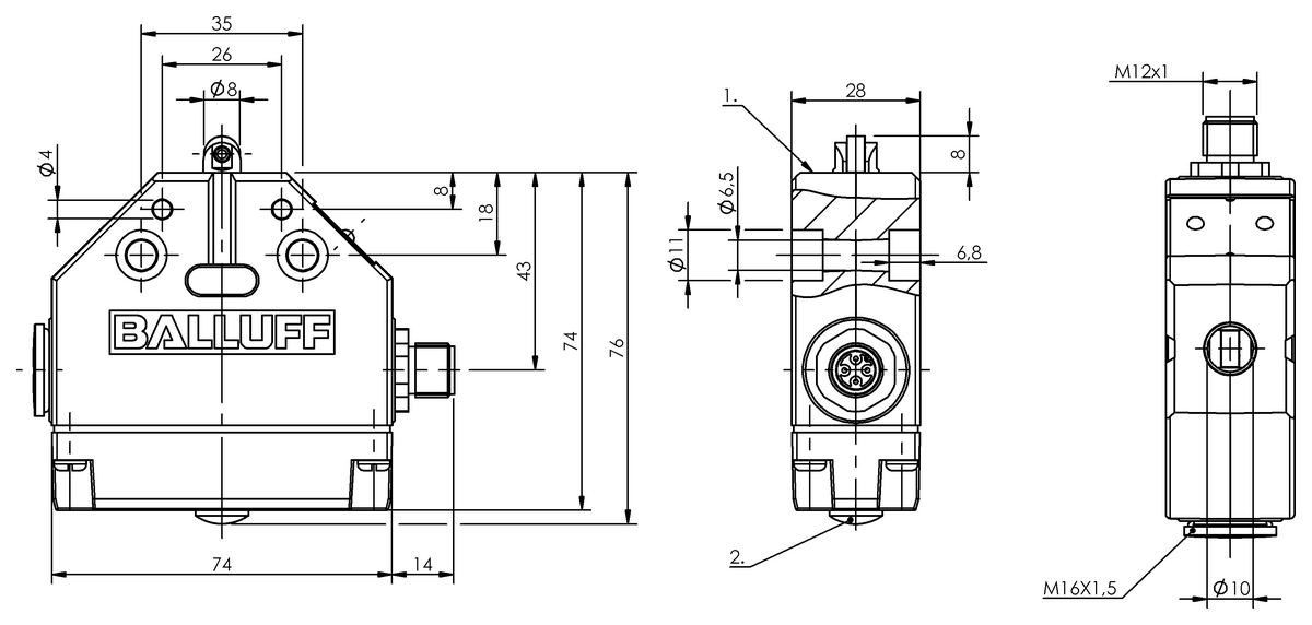 Mechanical single position limit switches