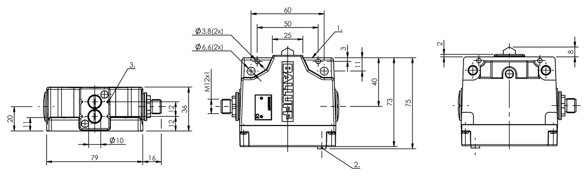 Mechanical multiple position limit switches with safety switch positions