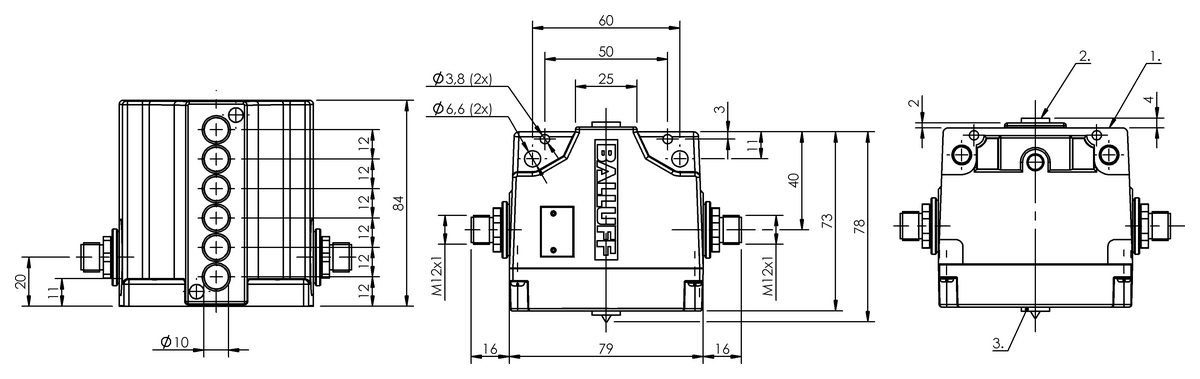 Inductive multiple position limit switches