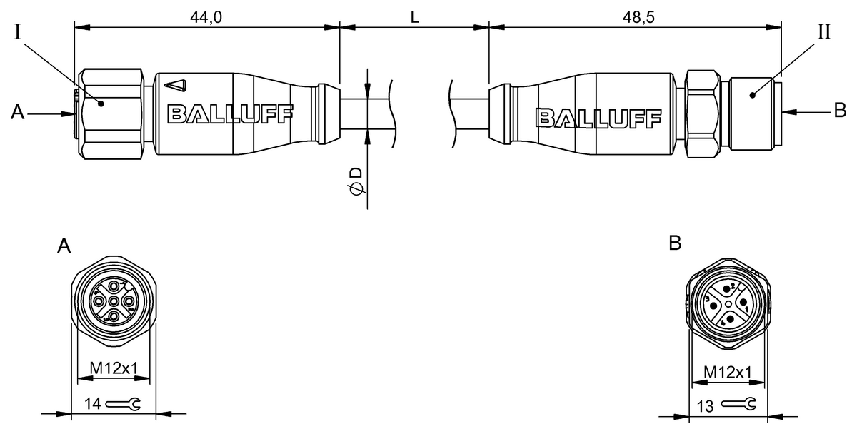Double-ended cordsets