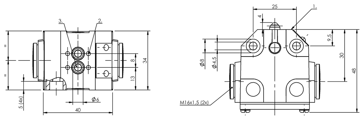 Mechanical multiple position limit switches with safety switch positions