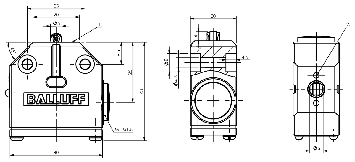 Mechanische Einzelpositionsschalter mit Zwangstrennung