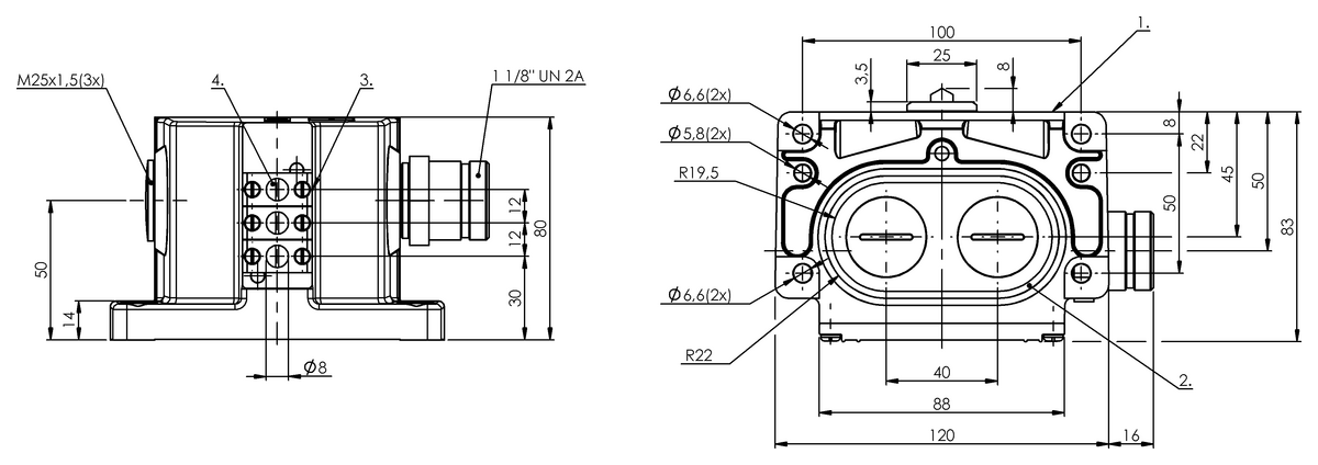 Mechanical multiple position limit switches with safety switch positions