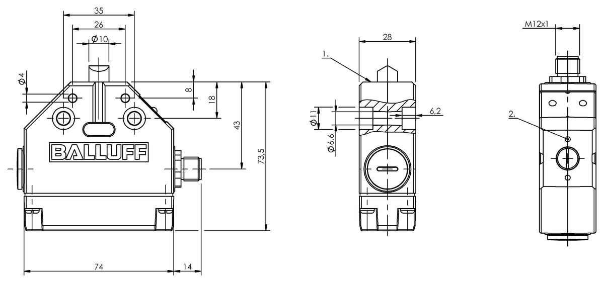 Mechanical single position limit switches with safety switch positions
