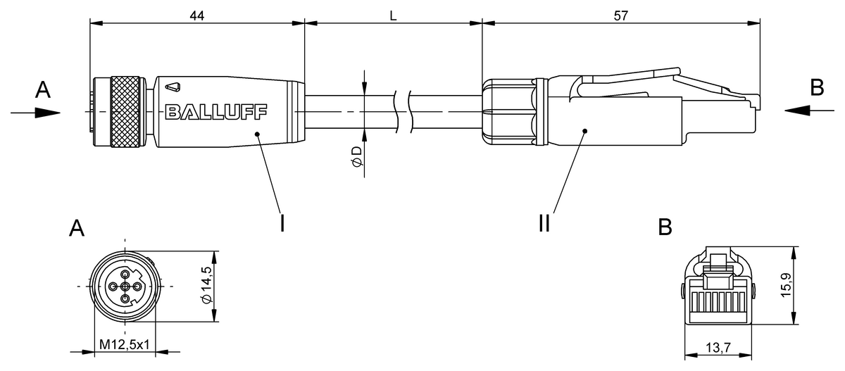 Double-ended cordsets