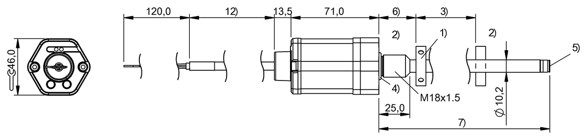 Magnetostrictive linear position sensors in rod design