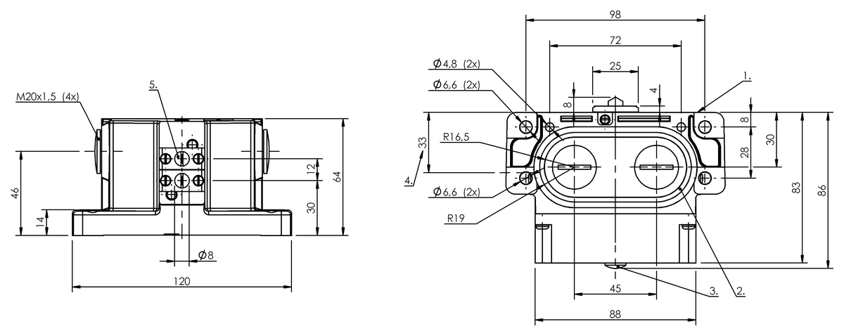 Mechanical multiple position limit switches