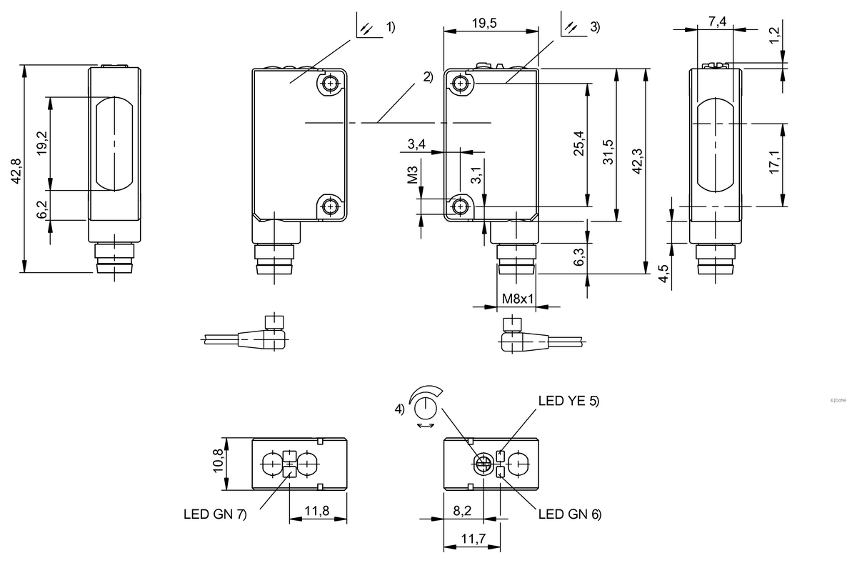Through-beam sensors