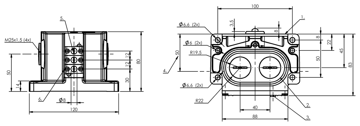 Mechanical multiple position limit switches with safety switch positions