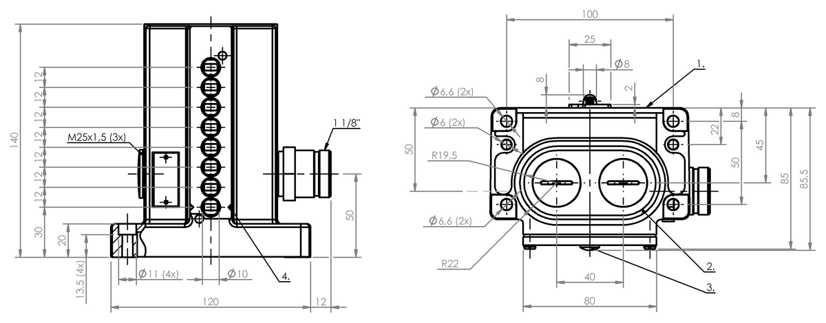 Mechanical multiple position limit switches with safety switch positions