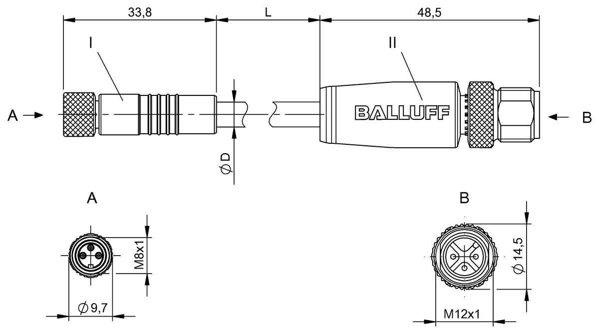 Double-ended cordsets