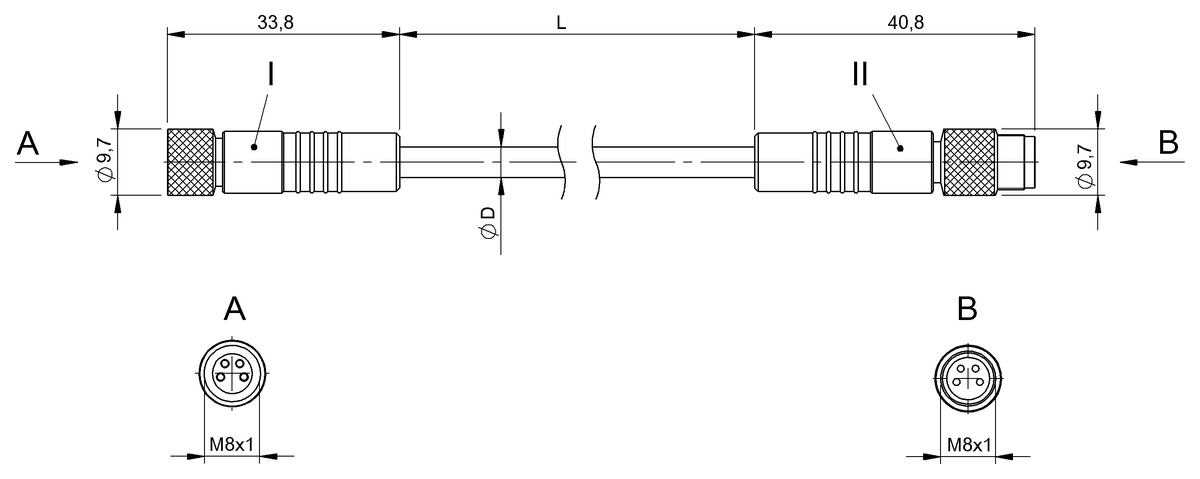 Double-ended cordsets