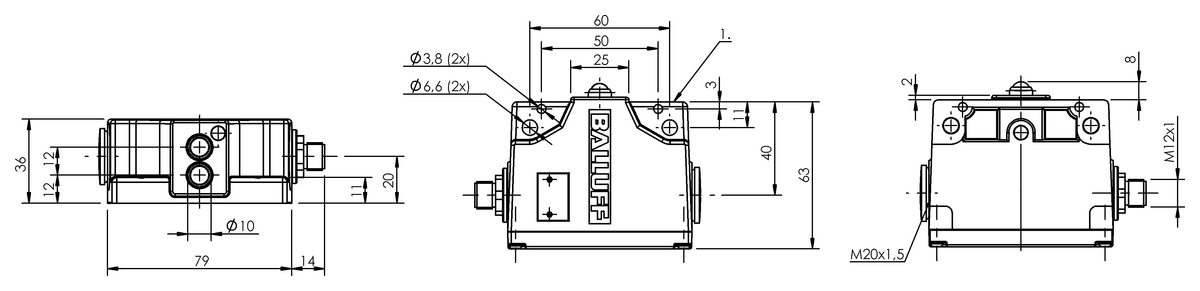 Mechanical multiple position limit switches