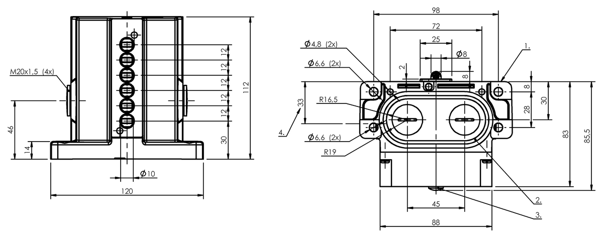 Mechanical multiple position limit switches