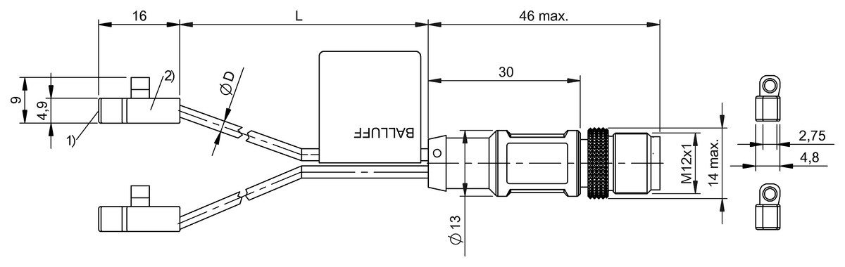 Cylinder sensors for multiple slot shapes