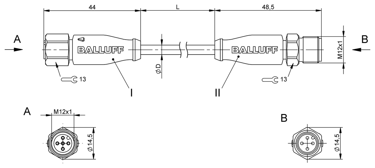 Double-ended cordsets