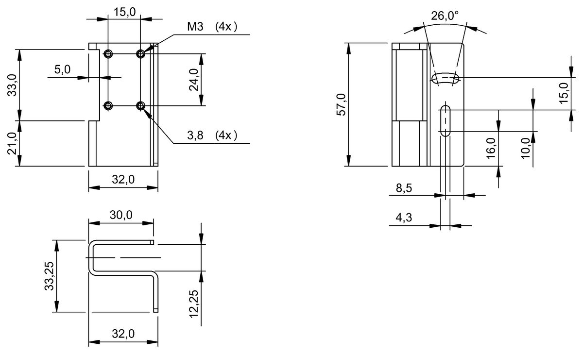 Escuadras de sujeción para sensores fotoeléctricos