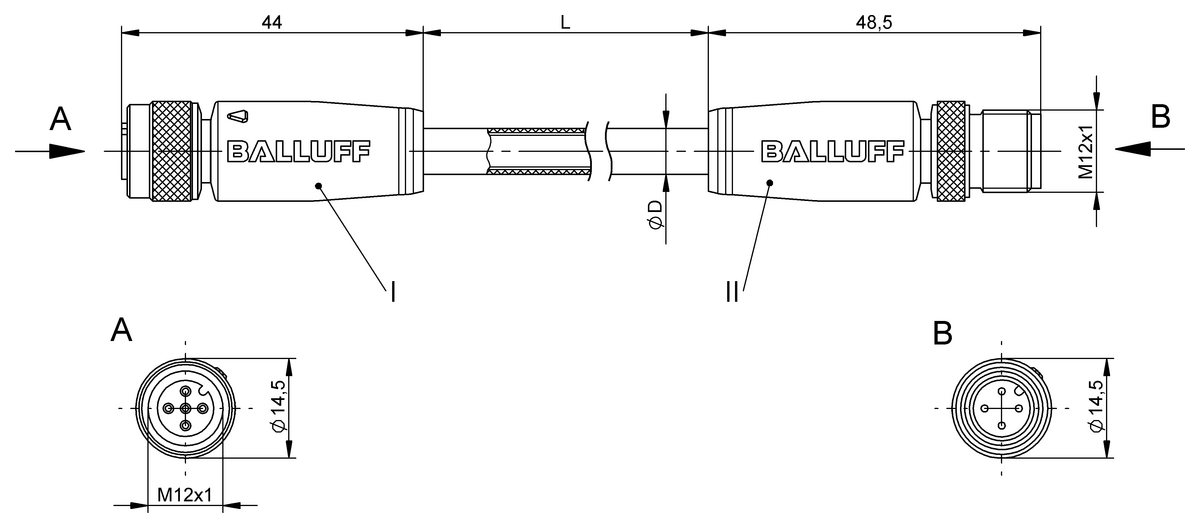 Double-ended cordsets