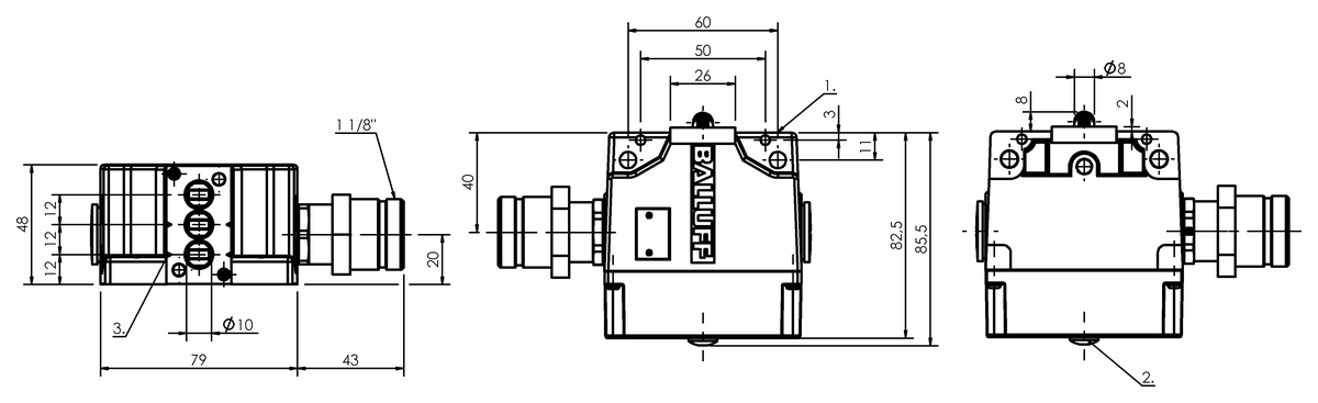 Mechanical multiple position limit switches with safety switch positions