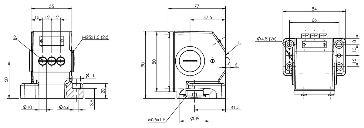 Mechanical multiple position limit switches