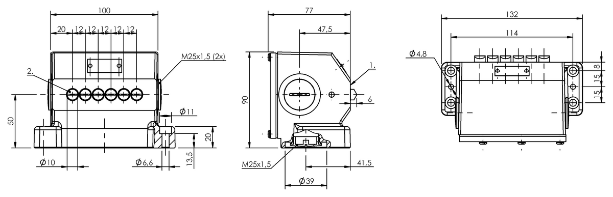Mechanical multiple position limit switches