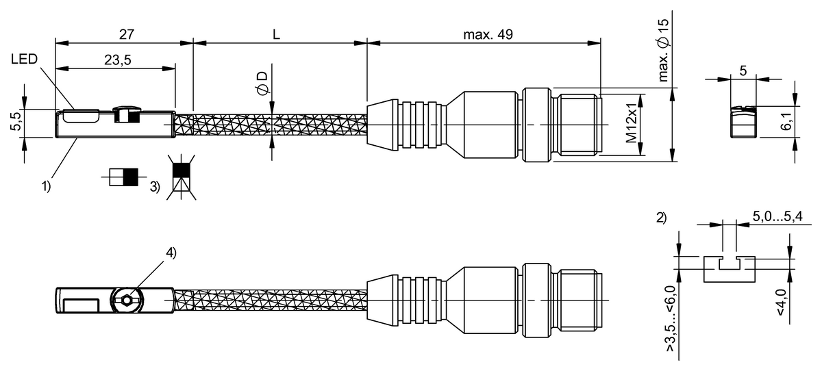 用于不同凹槽形状的气缸开关