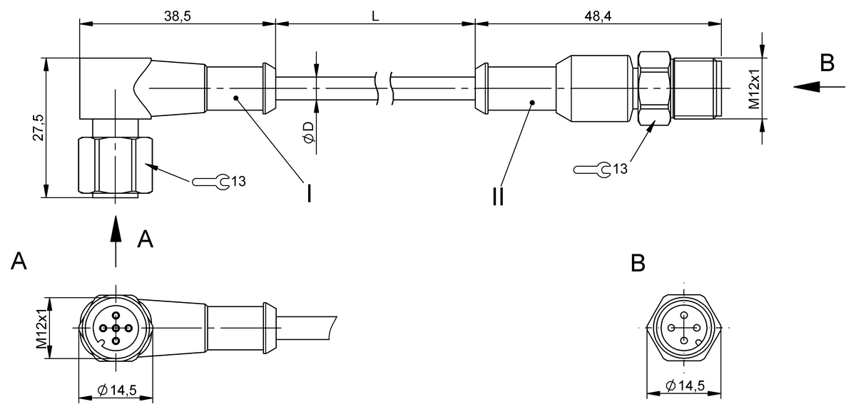 Double-ended cordsets