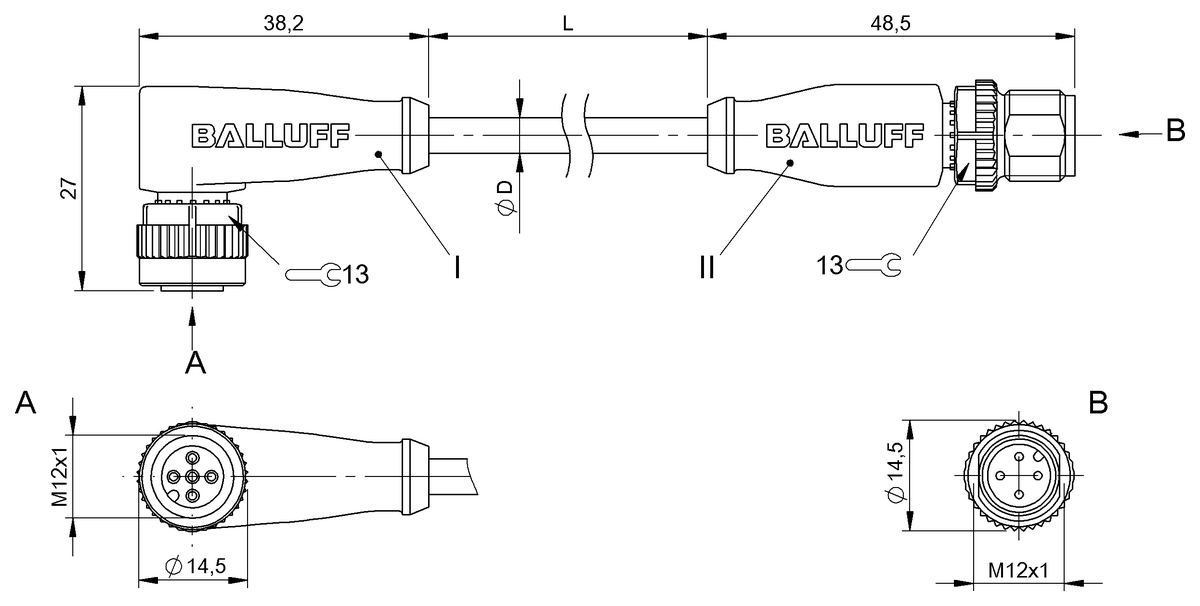 Double-ended cordsets