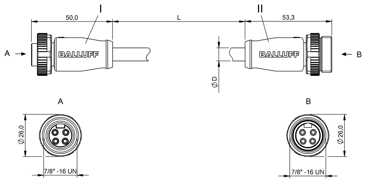 Double-ended cordsets