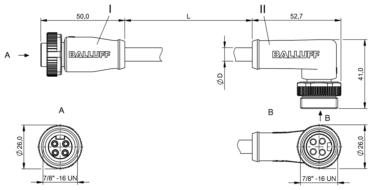 Double-ended cordsets