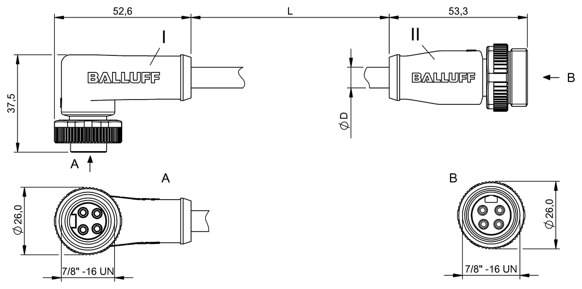 Double-ended cordsets
