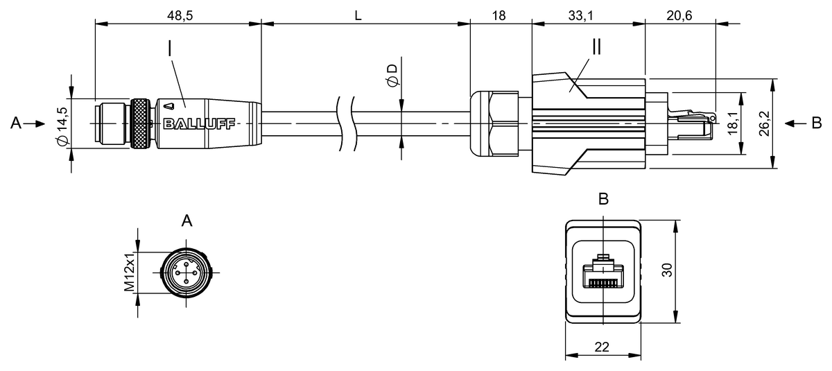 Double-ended cordsets