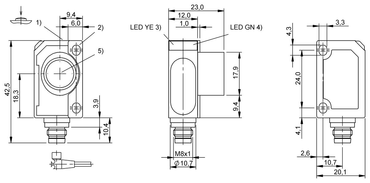 Dijital ve analog çıkışlı ultrasonik sensörler
