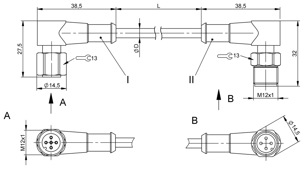 Double-ended cordsets