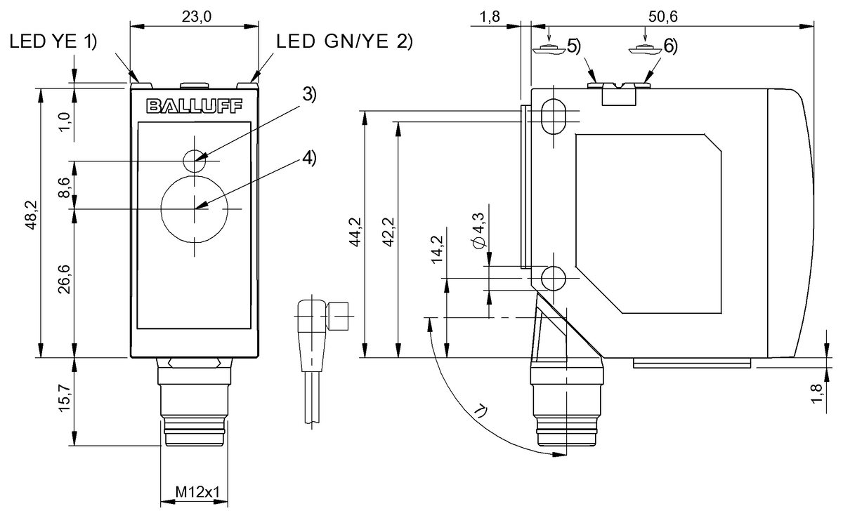 Photoelectric distance sensors