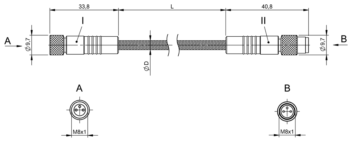 Double-ended cordsets