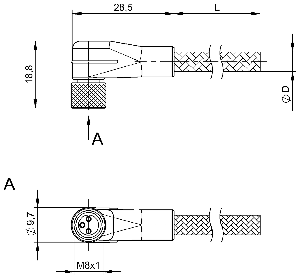 Single-ended cordsets