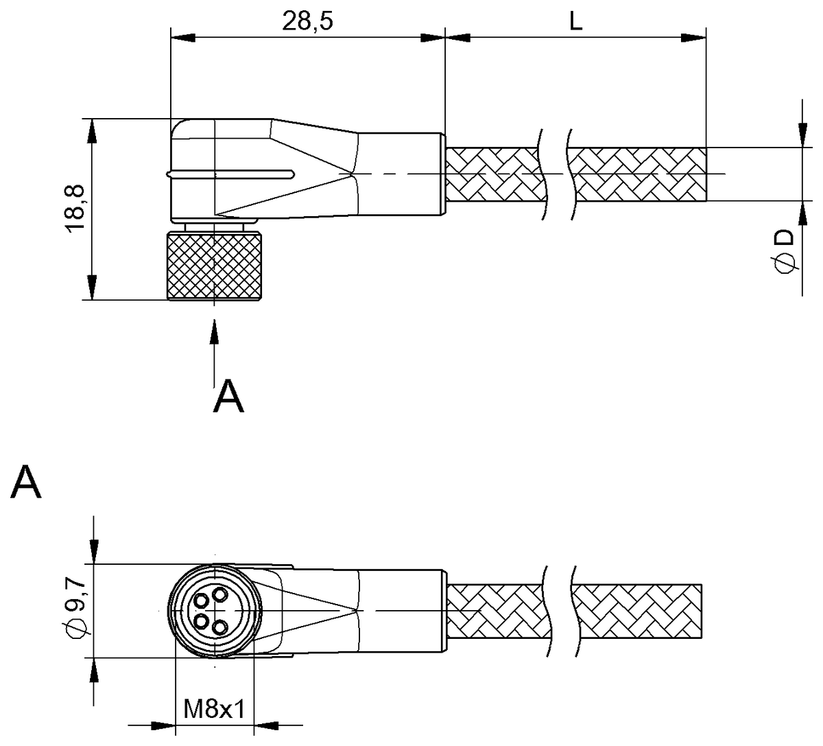 Single-ended cordsets