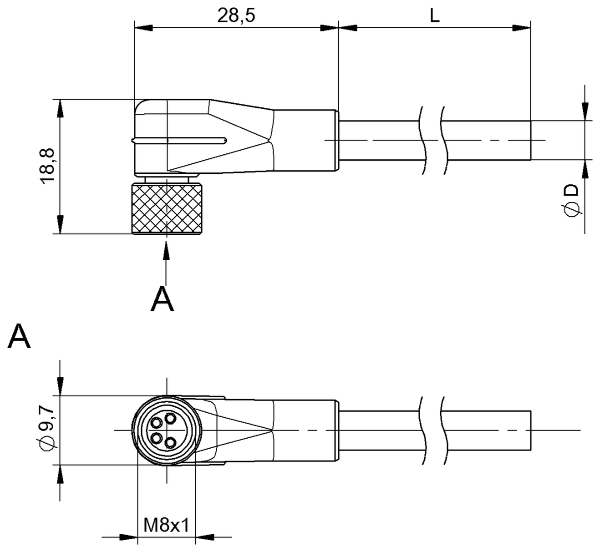 Single-ended cordsets