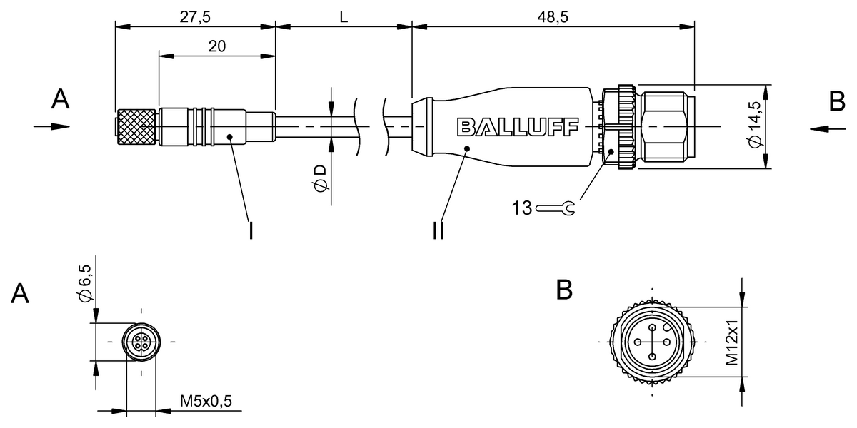 Double-ended cordsets