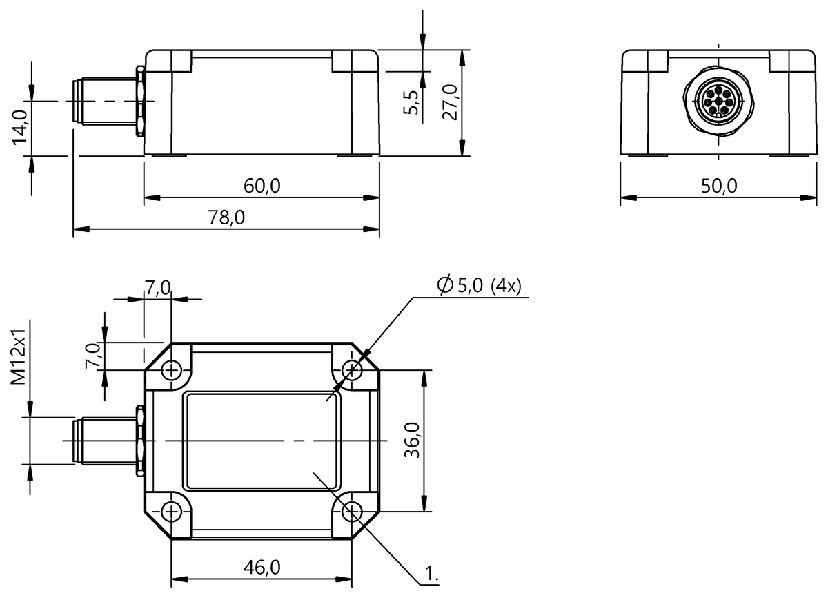 Inclination sensors with one measuring axis