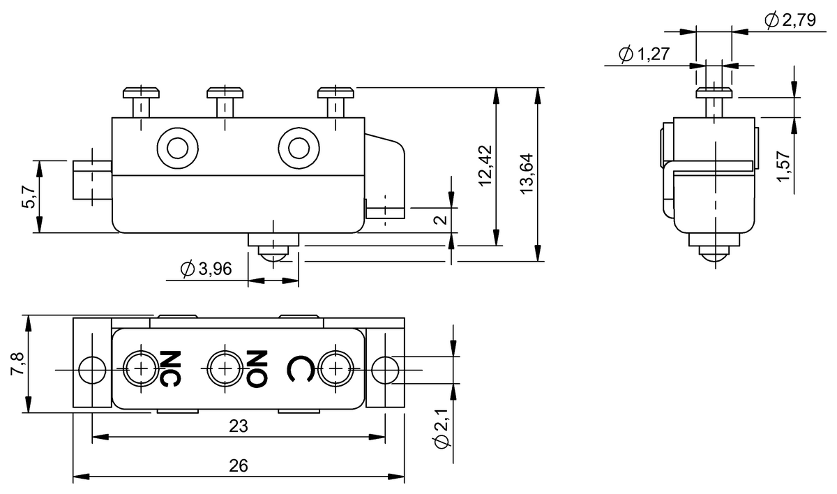 Mechanical single position limit switches