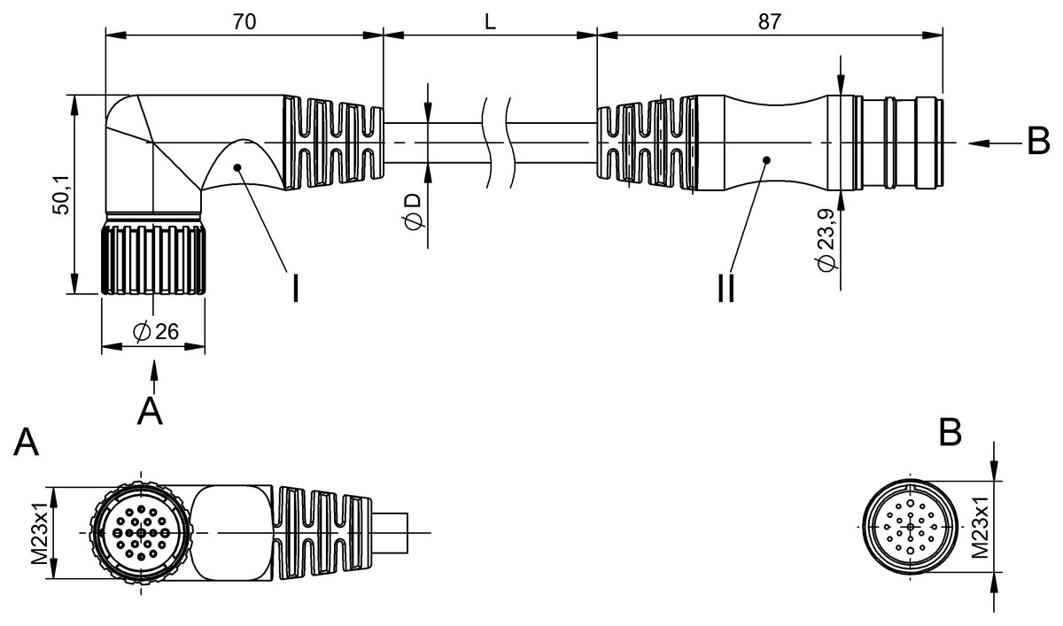 Double-ended cordsets