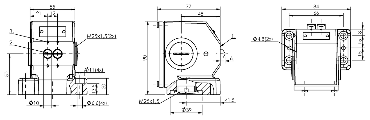 带安全开关点位的机械式组合限位开关
