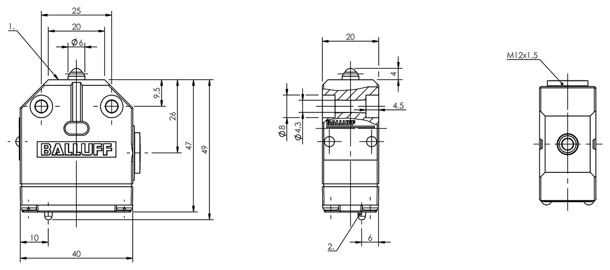 Mechanical single position limit switches