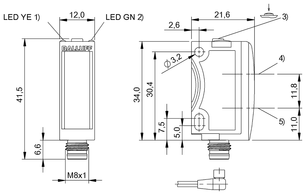 Photoelectric distance sensors