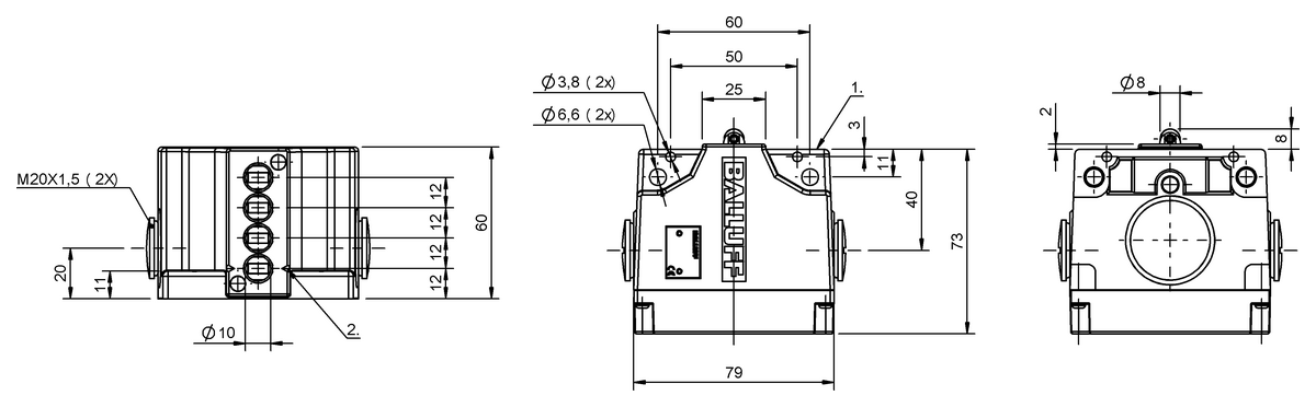Chaves mecânicas de múltiplas posições para comutação de segurança
