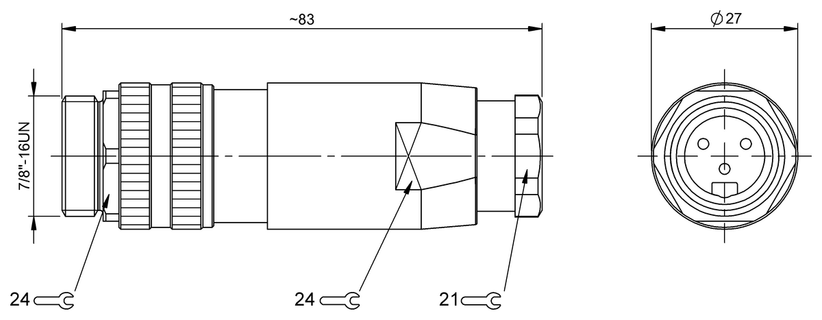Connettore a cablare